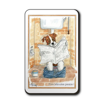 Funny Dog Fridge Magnet Alison's Animals Five Minutes Peace