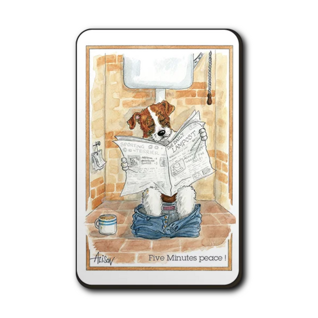Funny Dog Fridge Magnet Alison's Animals Five Minutes Peace