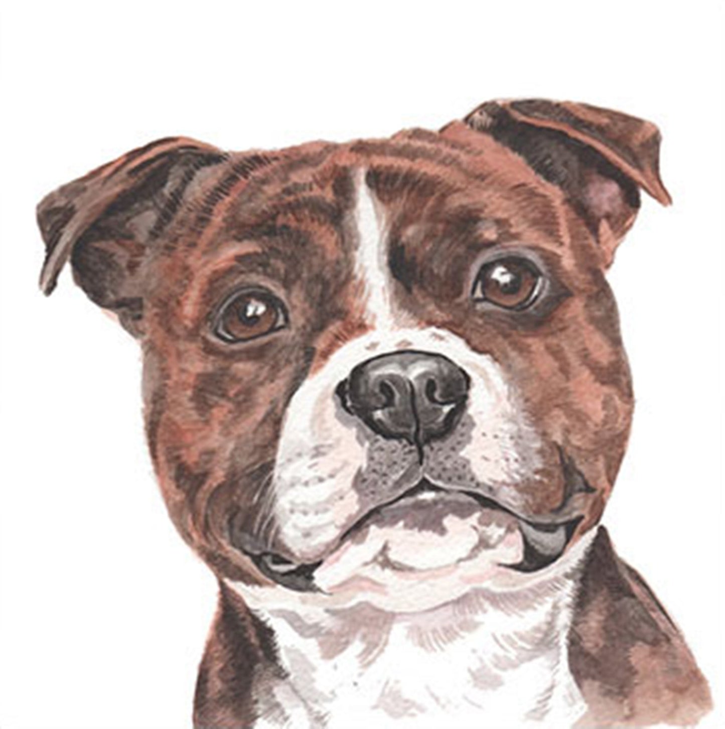 WaggyDogz Blank Greeting Card Staffordshire Bull Terrier 2