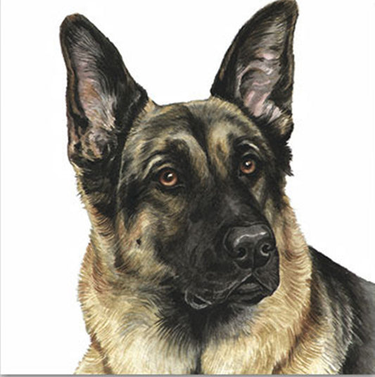 WaggyDogz Blank Greeting Card German Shepherd Dog