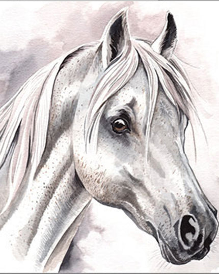 WaggyDogz Blank Greeting Card White Horse