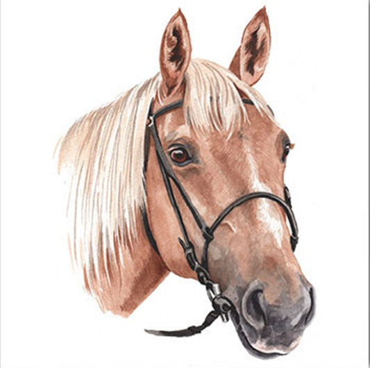 WaggyDogz Blank Greeting Card Palomino Horse