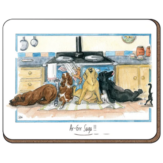 Funny Dog Coaster "Aga Saga" Alison's Animals