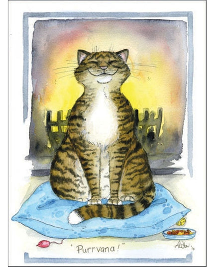 Cat Greeting Card Purrvana