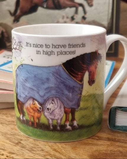 The Alisons Animals Horse Mug, gift boxed and featuring Alison Lingley’s cartoon with “It’s nice to have friends in high places,” is the perfect gift for animal lovers and equestrian fans.