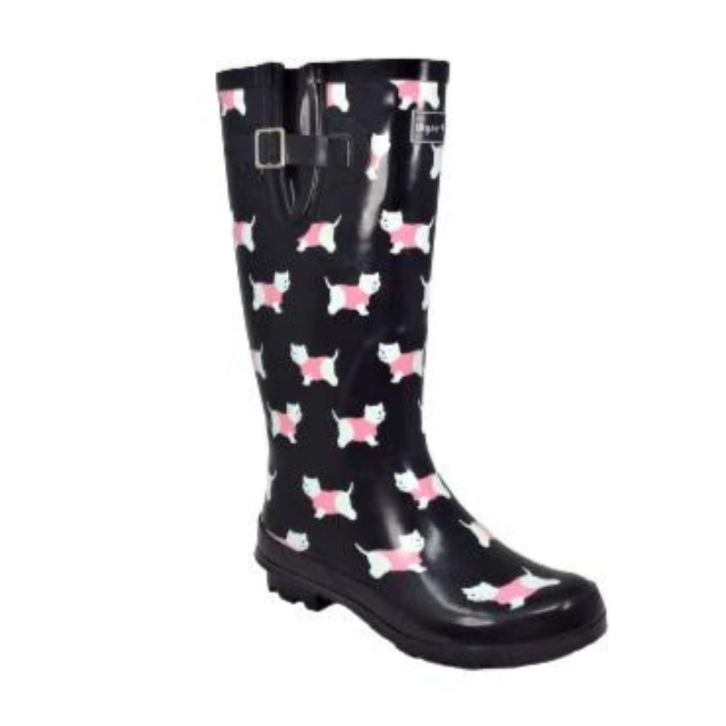 Ladies Wellies Wyre Valley Yorkie Dog Theme