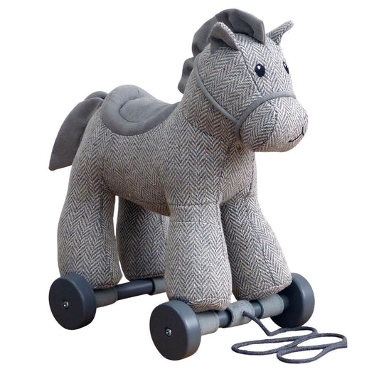 Little Bird Told Me Baby Toddler Pull Along Stirling Horse Soft Toy