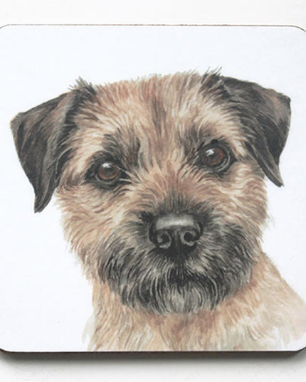 WaggyDogz Dog Breed Coaster Border Terrier Cork Backed Square