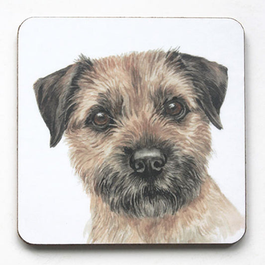 WaggyDogz Dog Breed Coaster Border Terrier Cork Backed Square