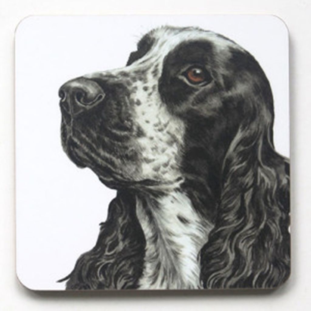 WaggyDogz Dog Coaster Cocker Spaniel Cork Backed Square