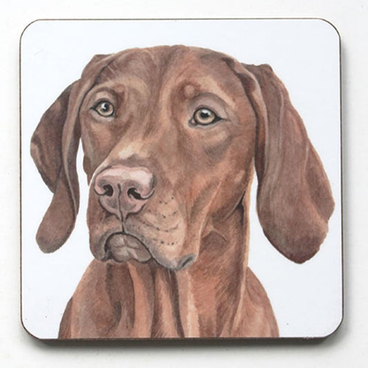 WaggyDogz Dog Breed Coaster Hungarian Vizsla Cork Backed Square