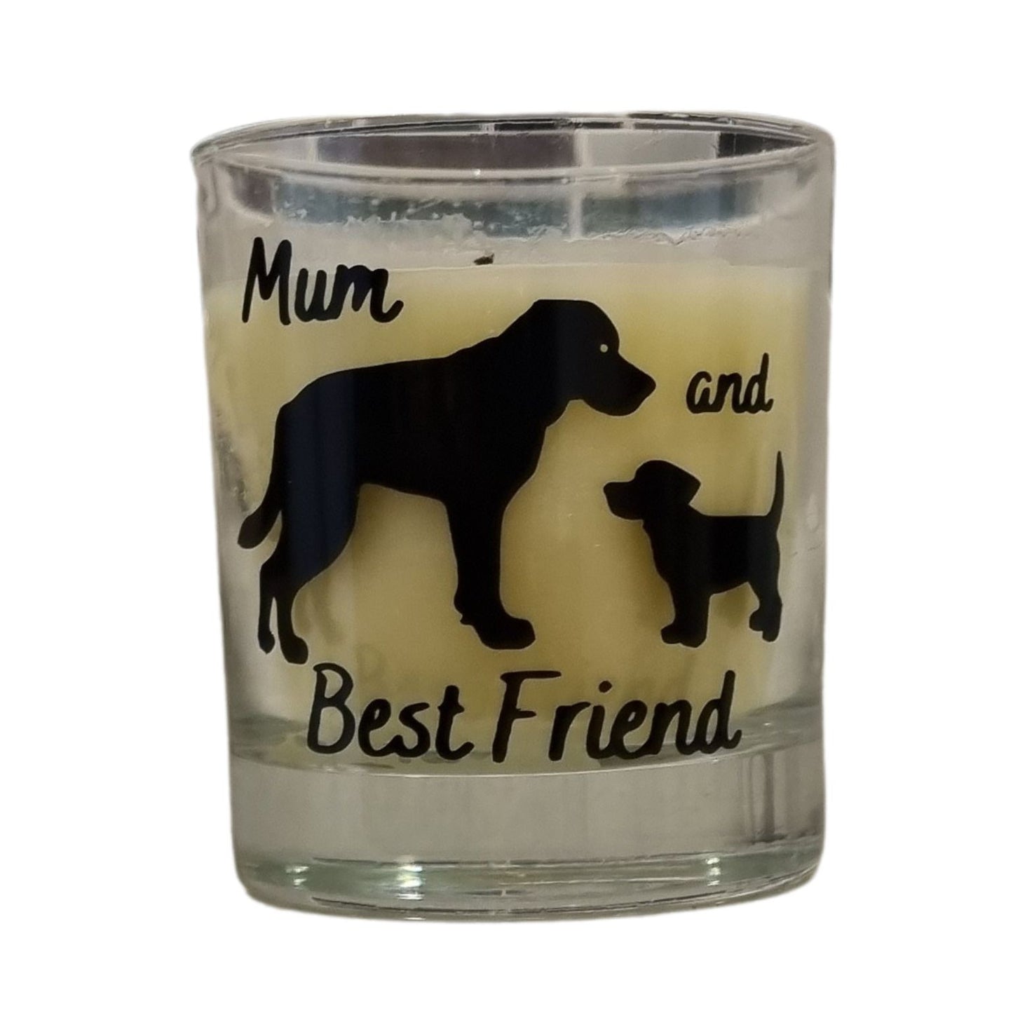 Scented Candle In Glass Container Mum and Best Friend Dog Design 30cl