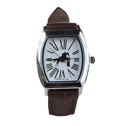 Grays Heritage Watch Eventing Design Auburn Coloured Leather Strap