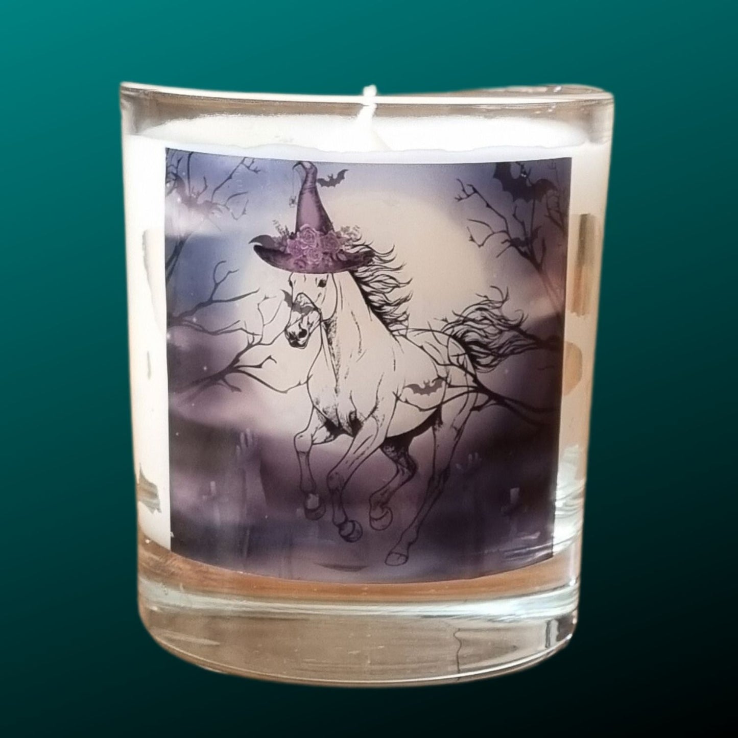 Quaver & Lyric Scented Candle in Glass Halloween Galloping Horse Design