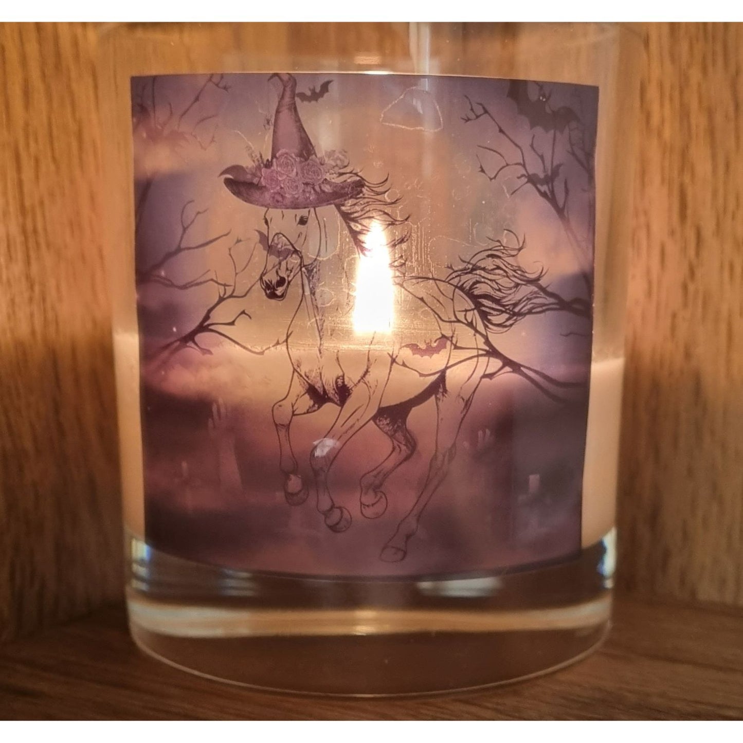 Quaver & Lyric Scented Candle in Glass Halloween Galloping Horse Design