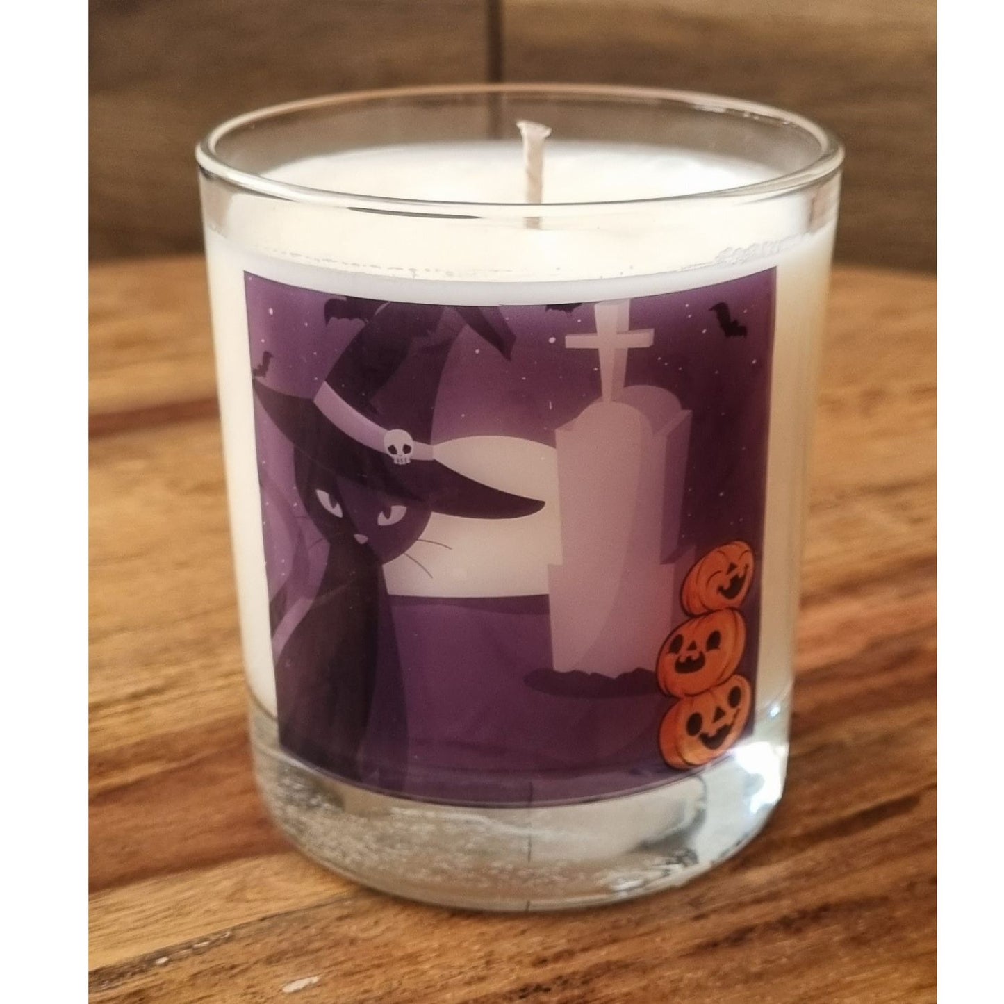 Quaver & Lyric Scented Candle in Glass Halloween Cat Design
