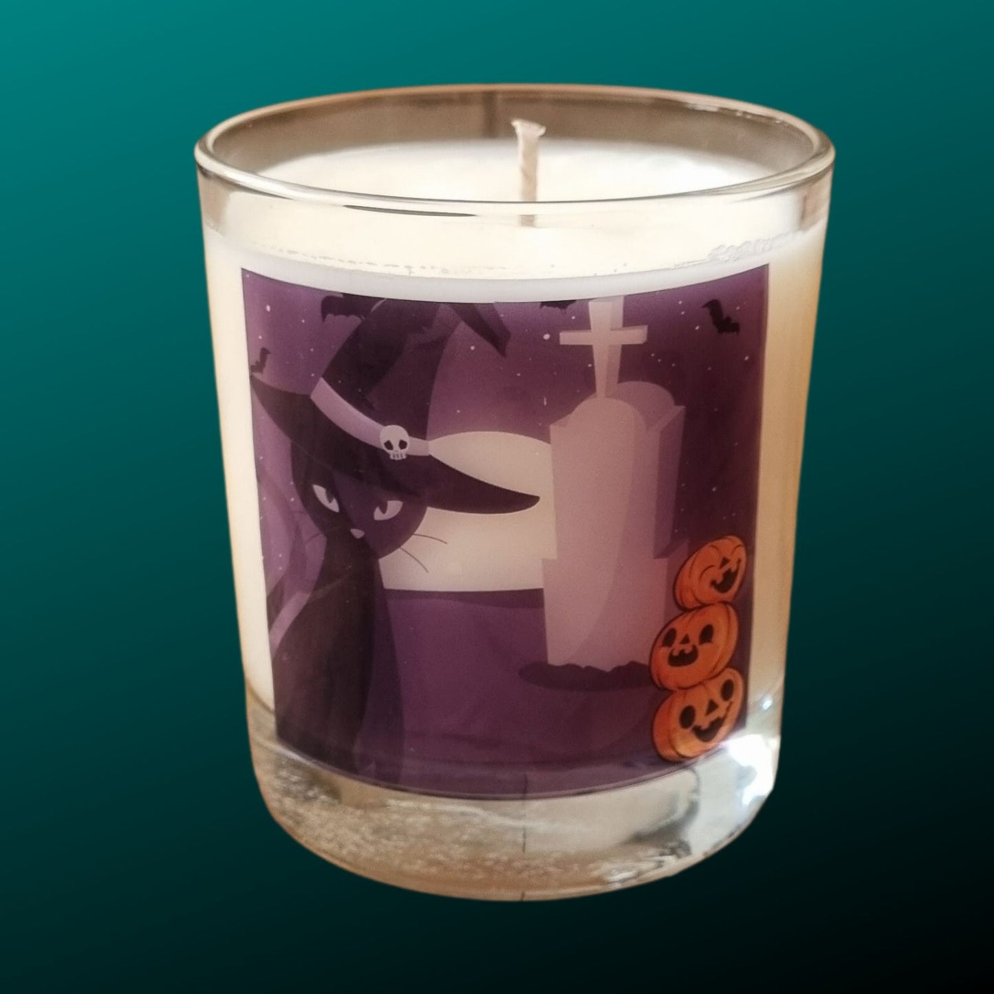Quaver & Lyric Scented Candle in Glass Halloween Cat Design