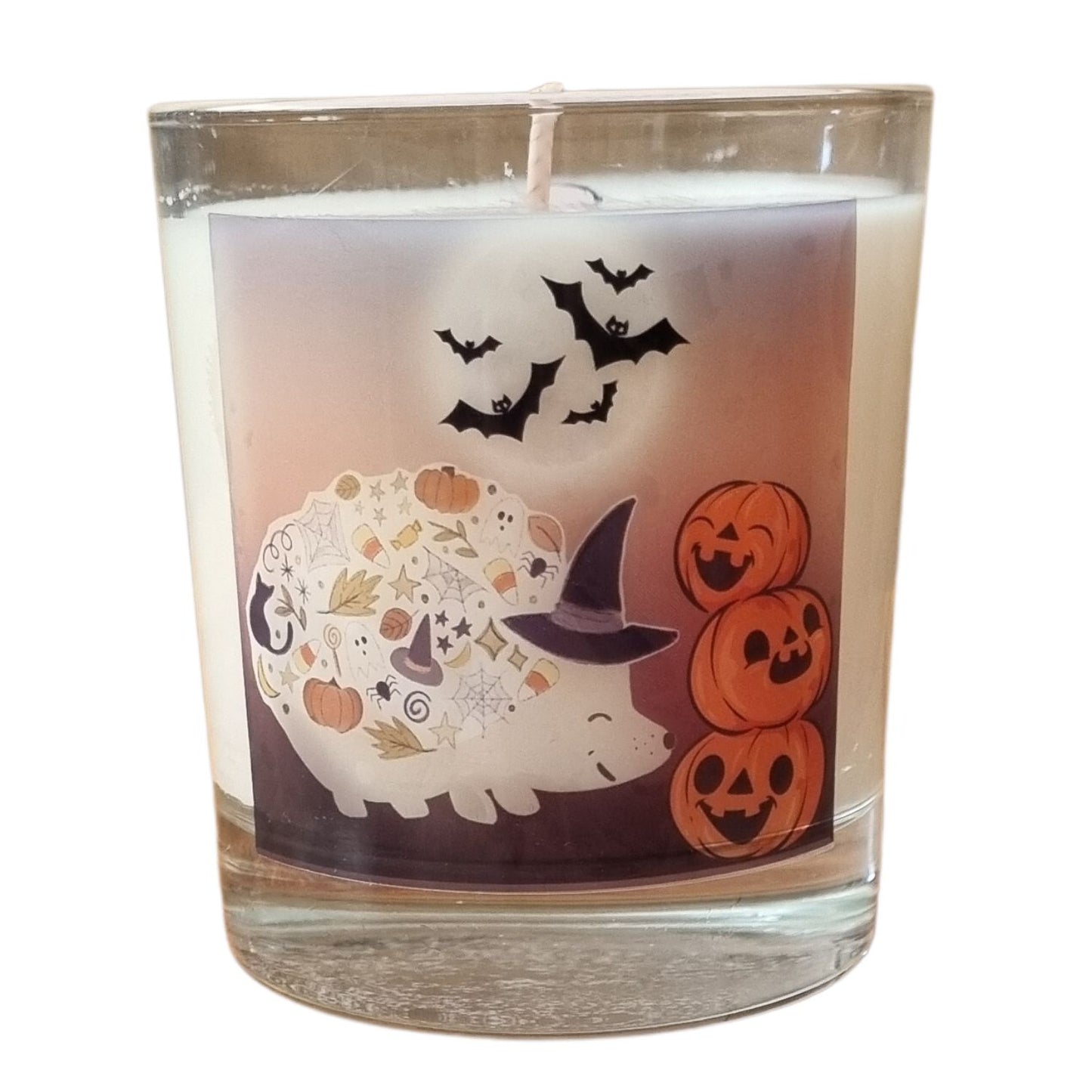 Quaver & Lyric Scented Candle in Glass Halloween Hedgehog Design