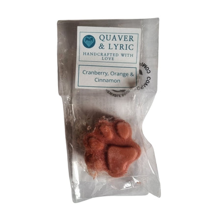 a packet containing a bronze coloured Paw Shaped Soy Wax Melt  