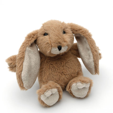 The Jomanda Soft Toys & Accessories Bunny Teddy Bear Mini Plush Toy is a soft, brown stuffed animal with floppy ears and beige accentsâ€”an adorable newborn baby gift.