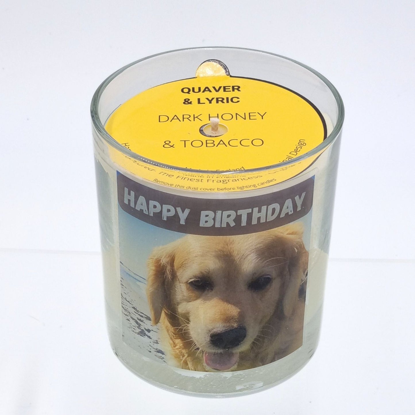 Quaver & Lyric Scented Candle In Glass Container Personalised Design