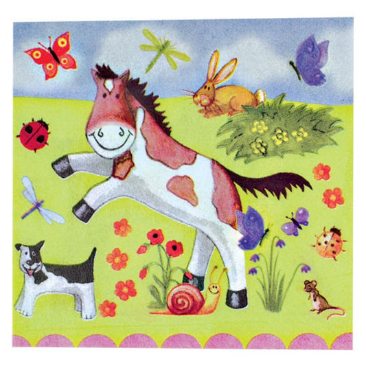 Paper Serviettes Napkins 16 pk With Pony Pals Design For Children's Party