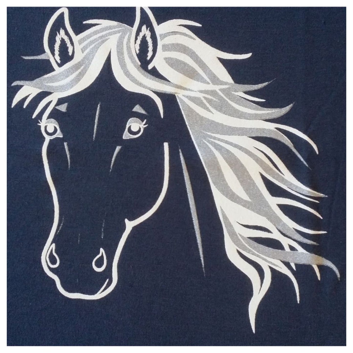 Children's T Shirt Printed Silver Horse Design