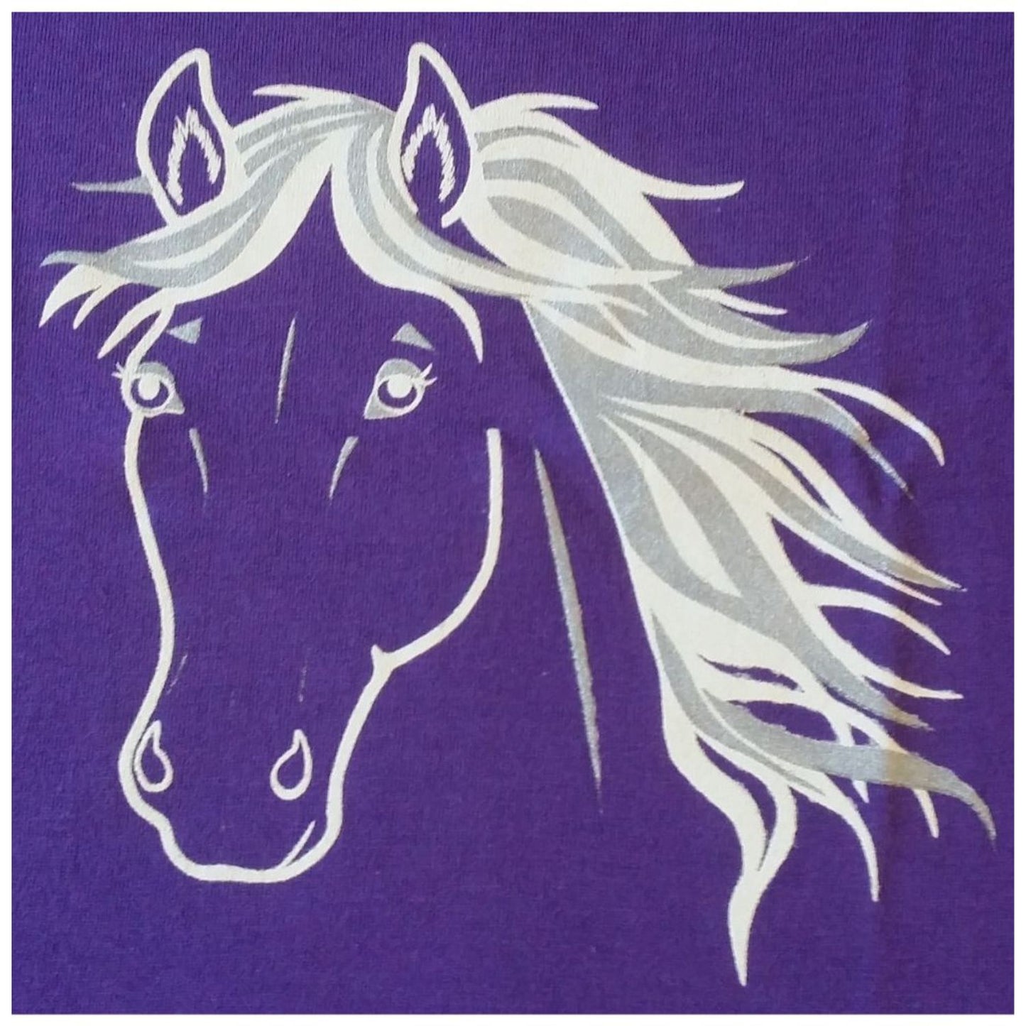 Children's T Shirt Printed Silver Horse Design