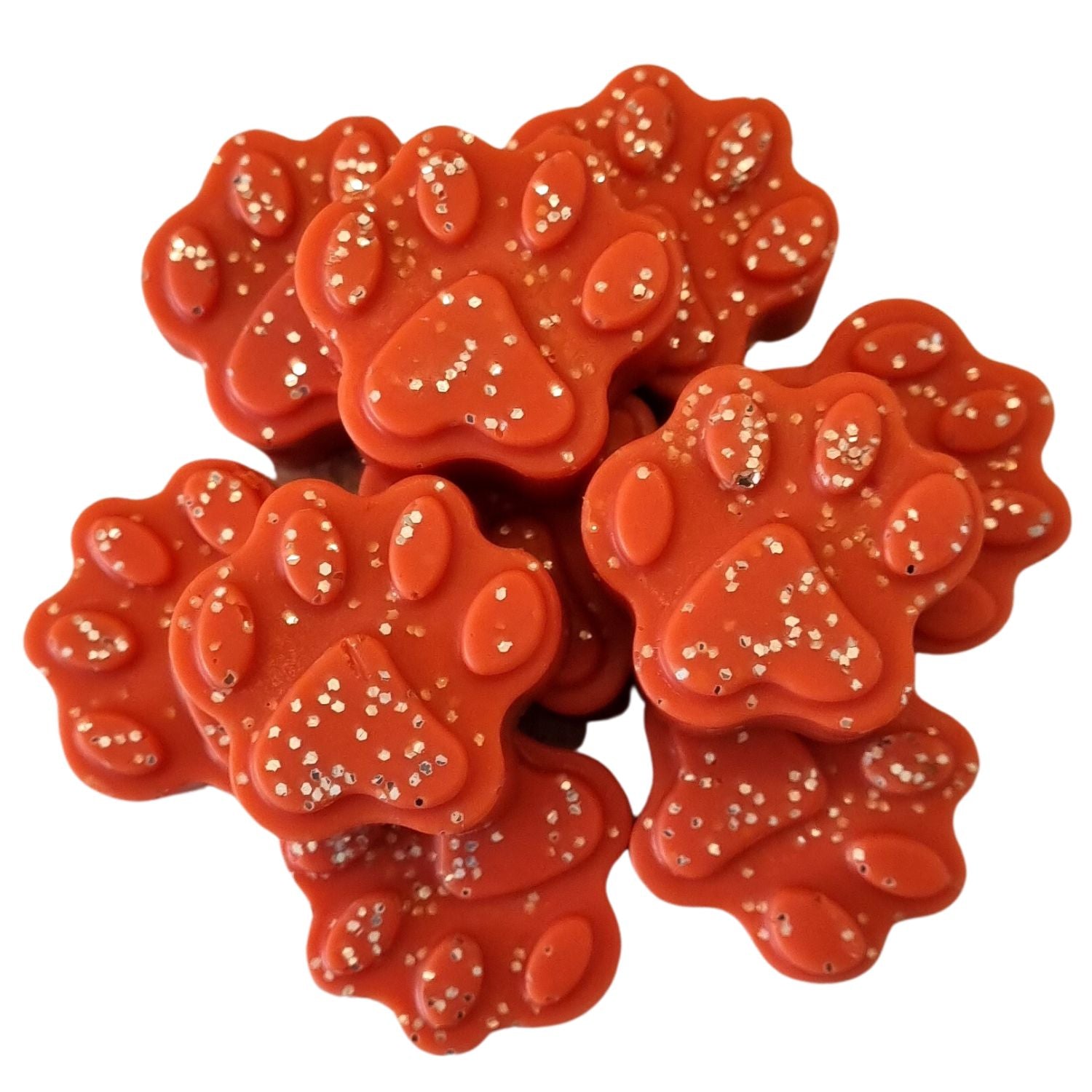 A group of red Scented Soy Wax Melts Paws