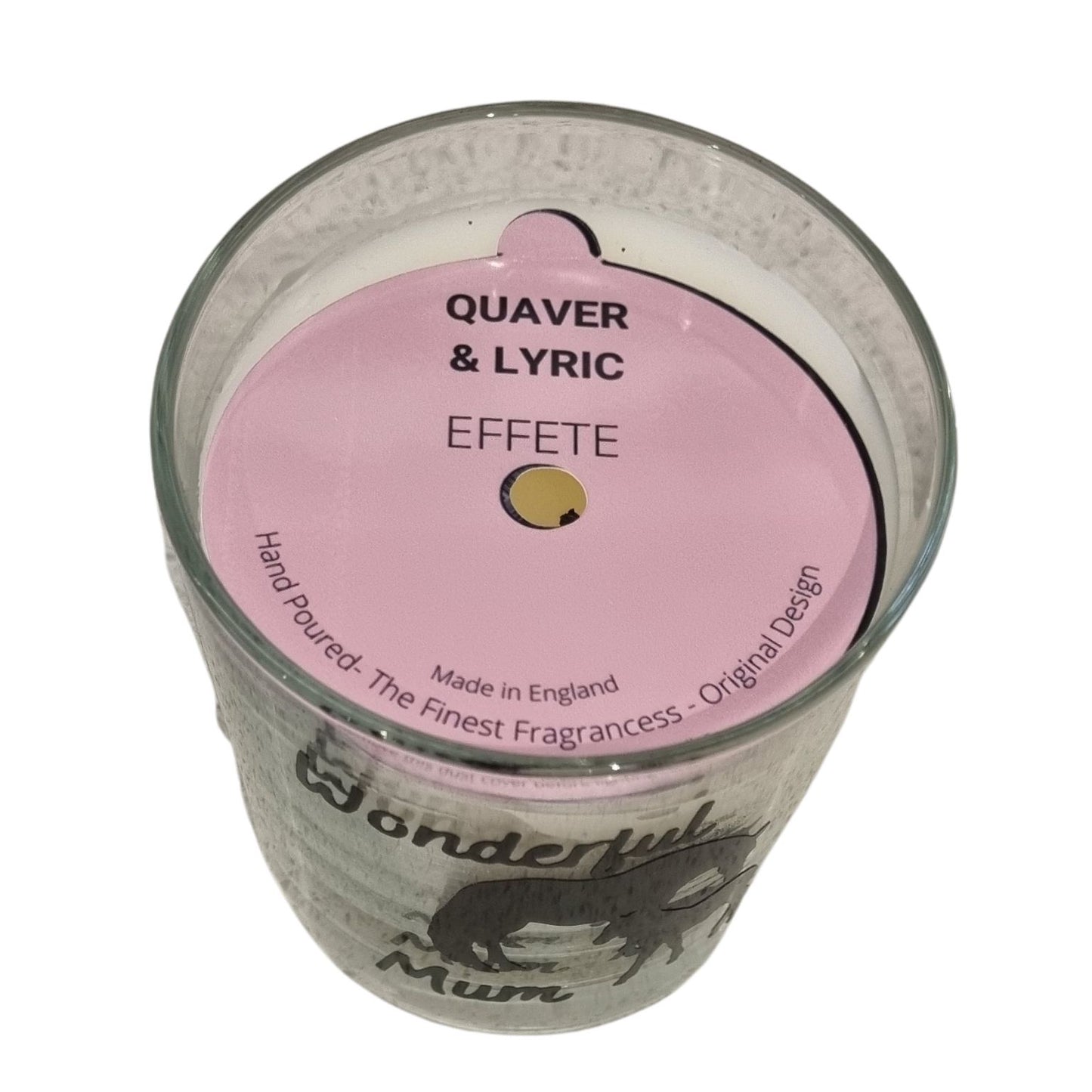 Quaver & Lyric Scented Candle In Glass Container Wonderful Mum Horse Design