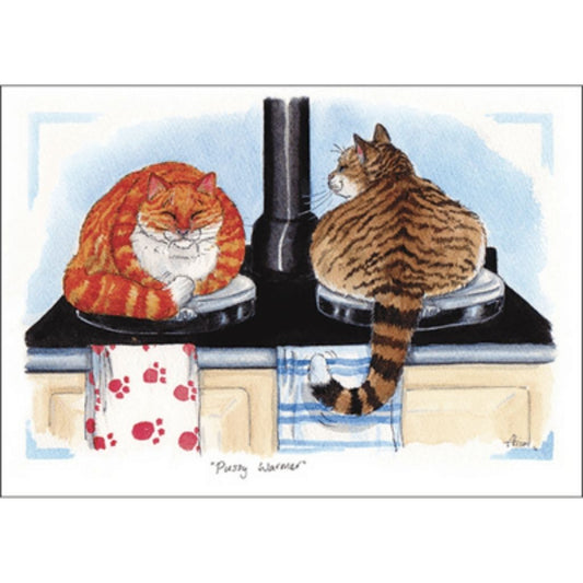 Cat Greeting Card Alisons Animals Funny Pussy Warmer